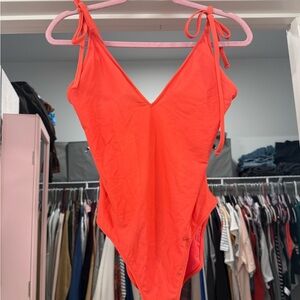 Aerie Red/Pink One-Piece Swimsuit